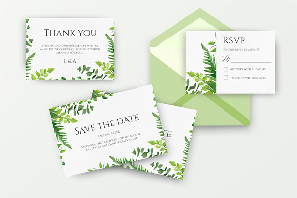 Wedding suite - Forest freshness in Wedding Templates - product preview 2