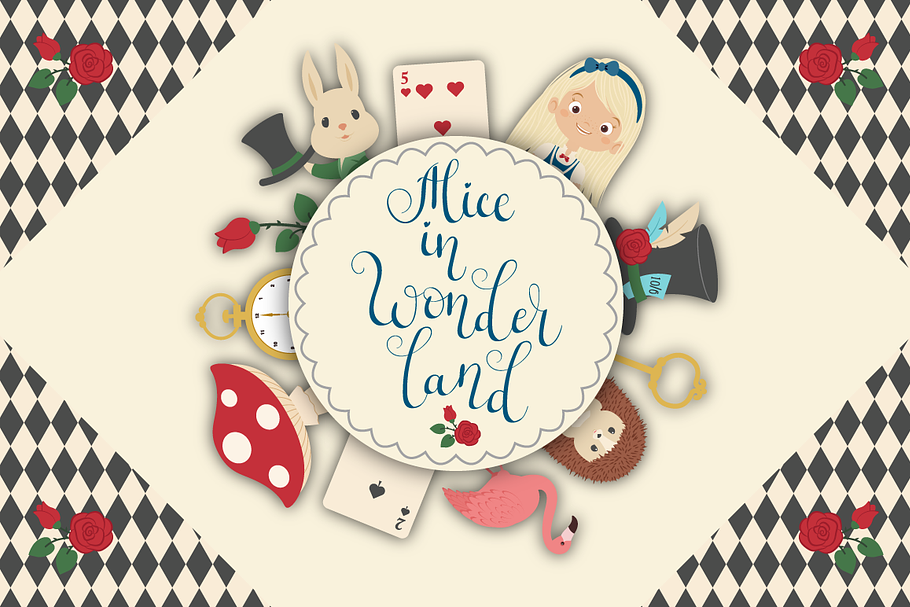 Alice in Wonderland Vector Set