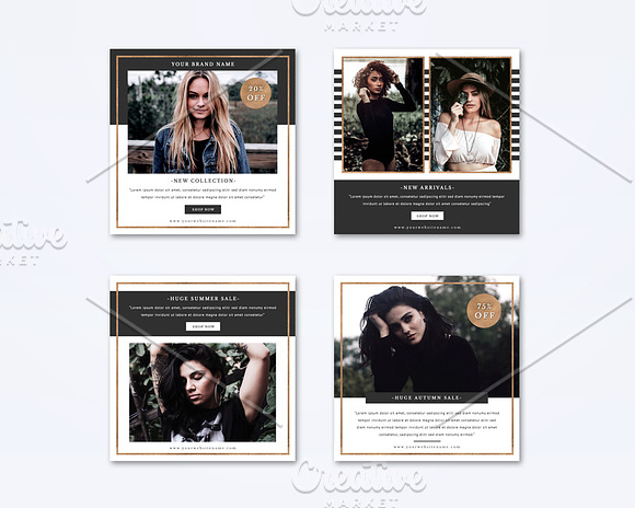 Social Media Templates Set in Instagram Templates - product preview 2