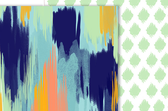 Painted Ikat Papers, Brushes- Stamps in Patterns - product preview 2