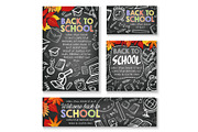 Back to School vector study posters