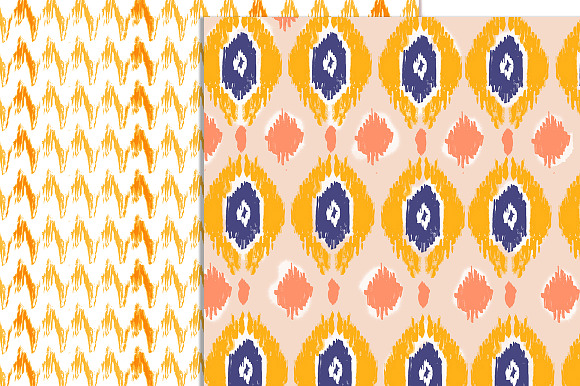 Painted Ikat Papers, Brushes- Stamps in Patterns - product preview 3