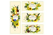 Vector banners for vegetable oil