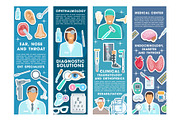 Medical banners for health medicine