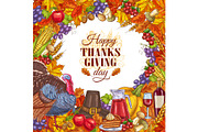 Thanksgiving card with vegetables