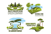 Landscape design company icons