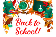 Back to school poster of education