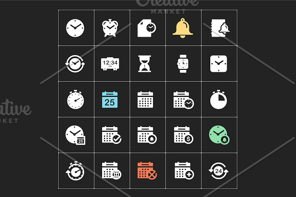 Time & Schedule Filled Icon in Icons - product preview 2