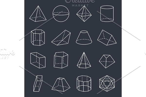 Geometric Shapes Collection Vector