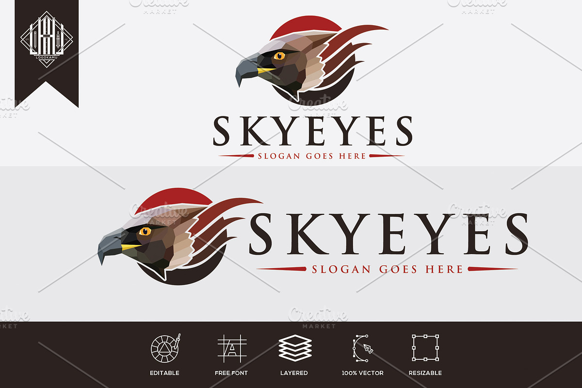 Eagle Head Logo in Logo Templates - product preview 8