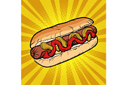 hot dog sausage ketchup mustard
