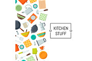 Vector kitchen utensils flat icons