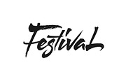 Festival vector lettering