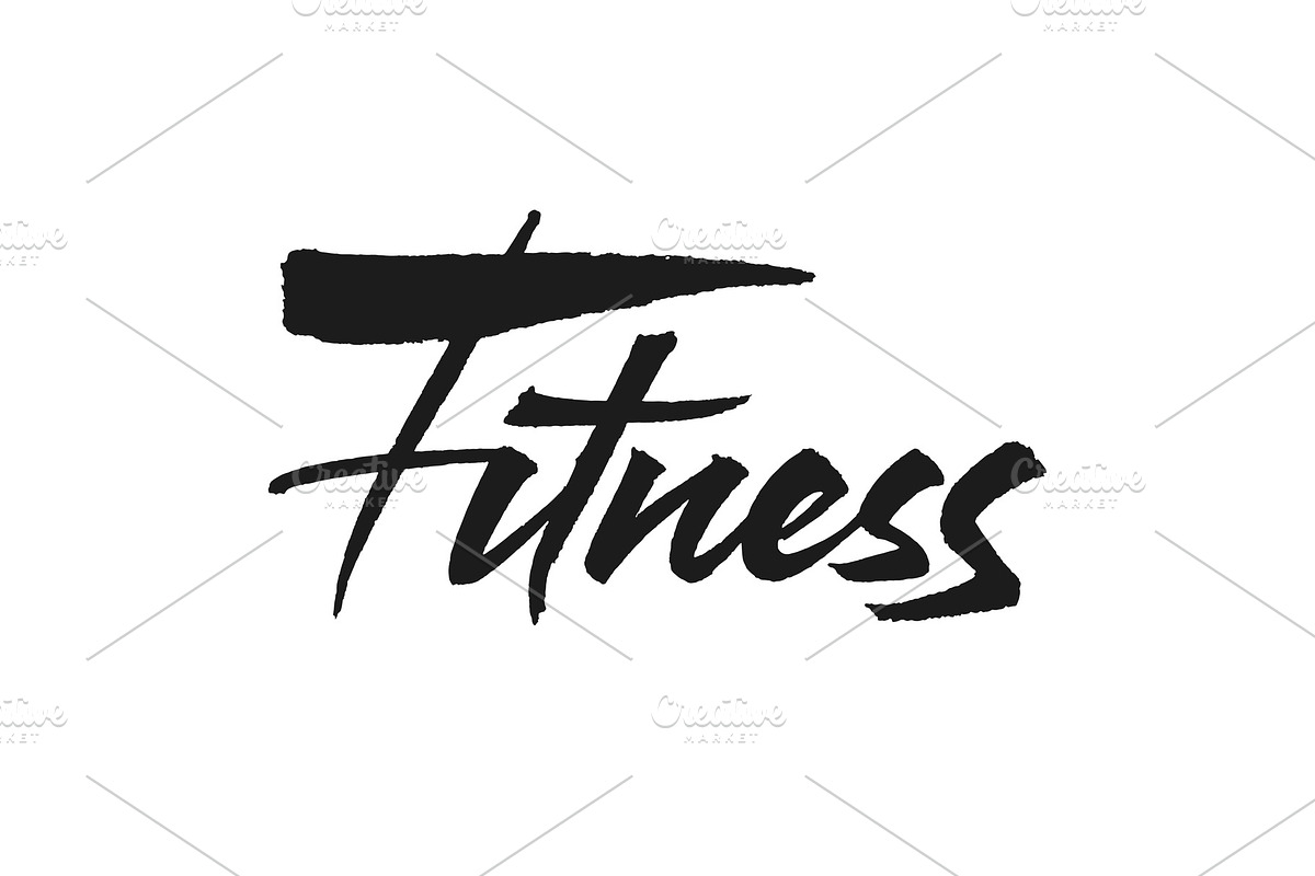 Fitness vector lettering in Illustrations - product preview 8