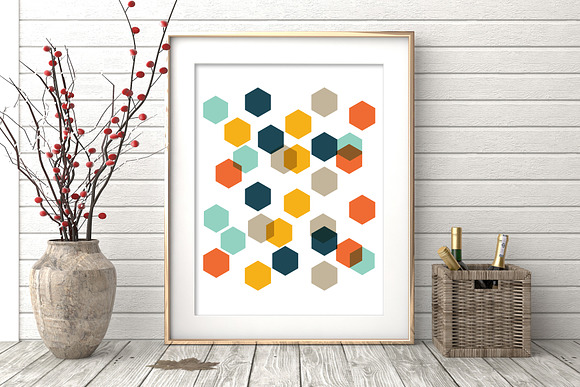 Geometric Wall Art, Set of 6 Prints  in Illustrations - product preview 4