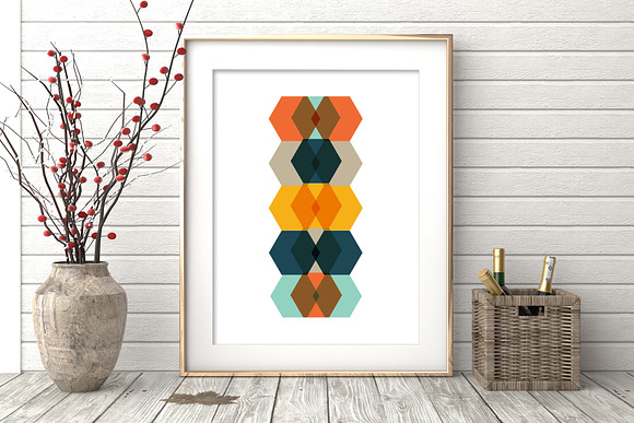 Geometric Wall Art, Set of 6 Prints  in Illustrations - product preview 6