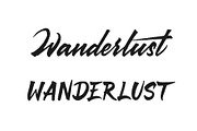 Wanderlust vector lettering