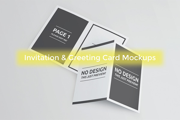 Invitation & Greeting Card Mockups