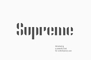 Supreme | A Clean Contemporary Font