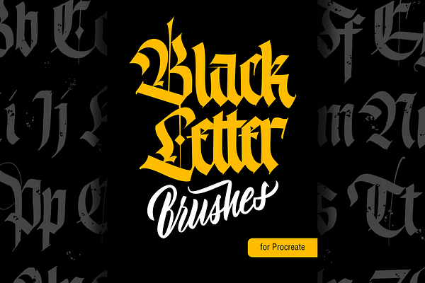 Blackletter Brush Pack for Procreate