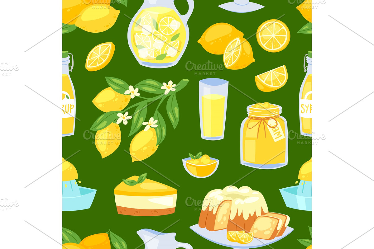 Lemon food vector lemony yellow in Illustrations - product preview 8