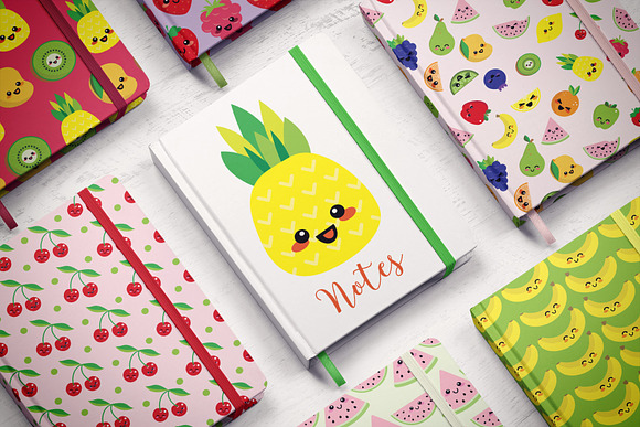 Fruity Friends! Cute Kawaii Kit in Illustrations - product preview 2