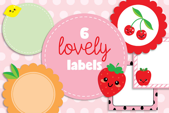 Fruity Friends! Cute Kawaii Kit in Illustrations - product preview 6