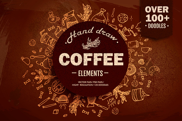 100+ Hand Drawn Coffee House element in Graphics - product preview 7