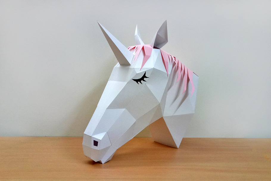 DIY Unicorn Trophy - 3d papercraft