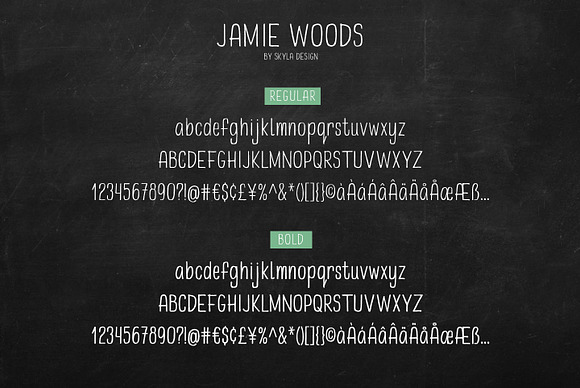 Jamie Woods condensed font in Comic Sans Fonts - product preview 3