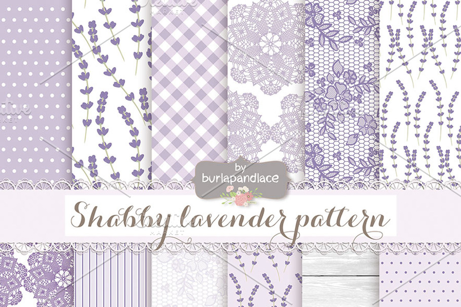 Shabby lavender pattern in Patterns - product preview 8