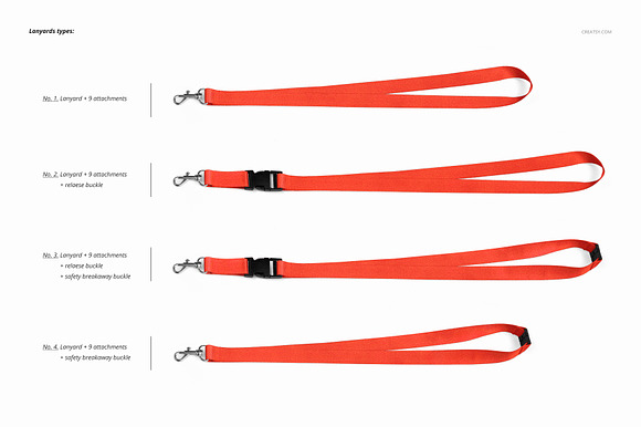 Polyester Lanyards Mockup Set in Product Mockups - product preview 2