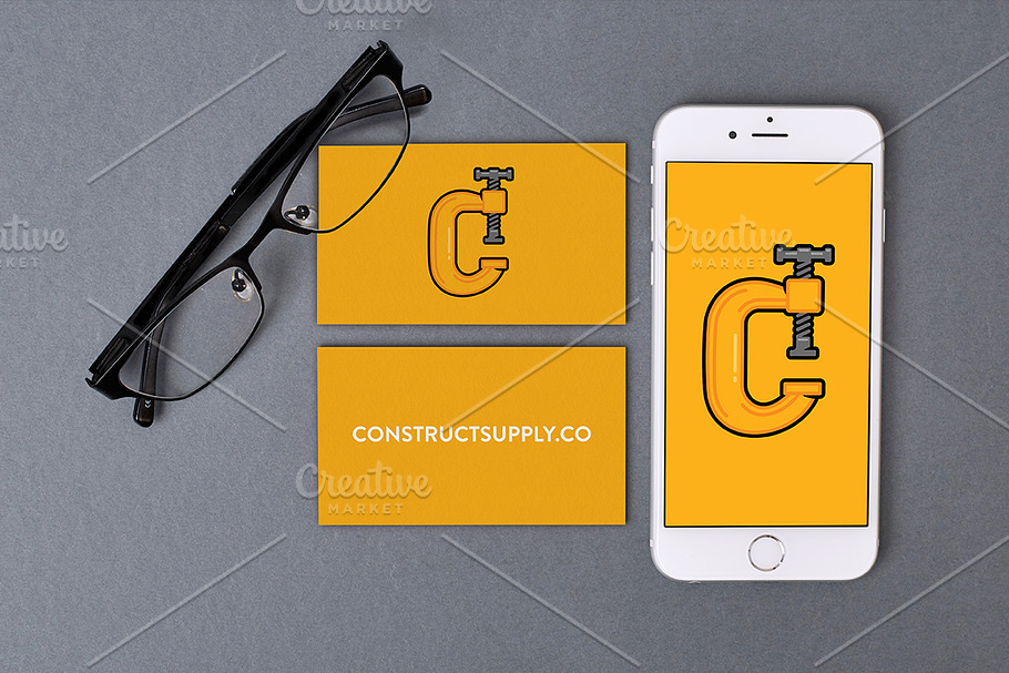 iPhone 6 & Business Cards PSD Mockup
