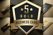 5 Gold Business Card Bundle