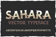 Vector typeface Sahara. Modern style