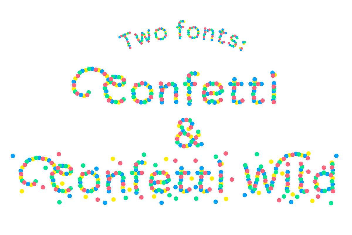 Confetti font in Display Fonts - product preview 8