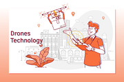 Creative website template of Drone