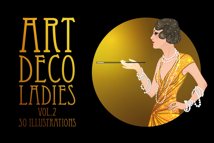 Art Deco Girls Illustrations Vol. 2