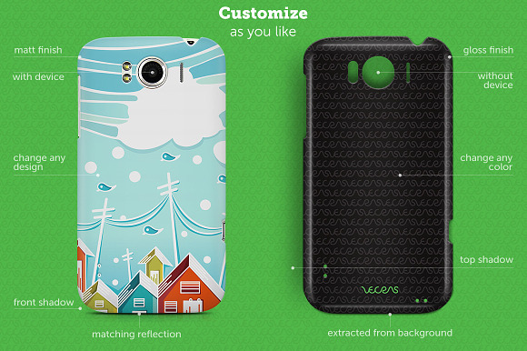 HTC Sensation XL G21 3d Case Mockup in Product Mockups - product preview 1