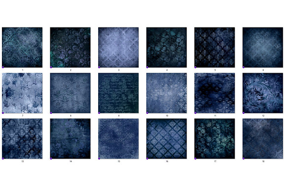 Navy Distressed Damask Textures in Textures - product preview 2