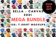Bella Canvas 3001 Mega Bundle Mockup