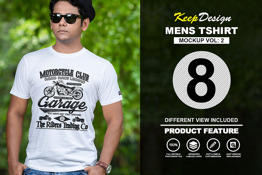Man T-shirt Mock-ups Vol: 2 in Product Mockups - product preview 8