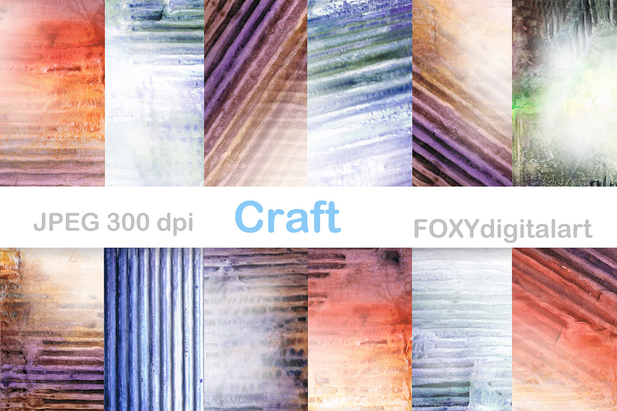 Watercolor Digital Paper Vintage  in Textures - product preview 8