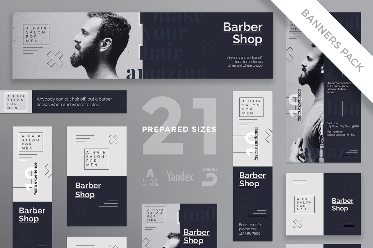 Banners Pack | Barber Shop in Templates - product preview 8