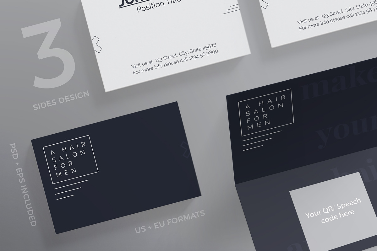 Business Cards | Barber Shop in Business Card Templates - product preview 8