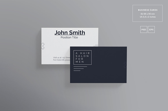 Business Cards | Barber Shop in Business Card Templates - product preview 1