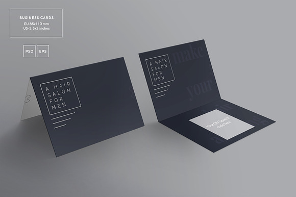 Business Cards | Barber Shop in Business Card Templates - product preview 2