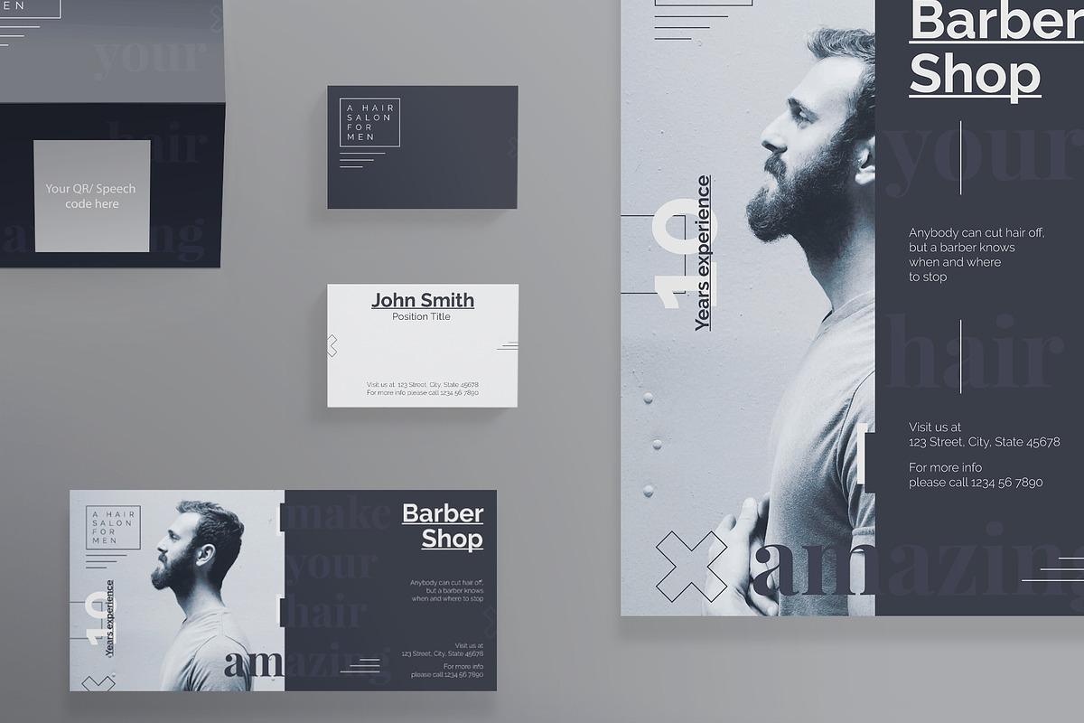 Print Pack | Barber Shop in Templates - product preview 8