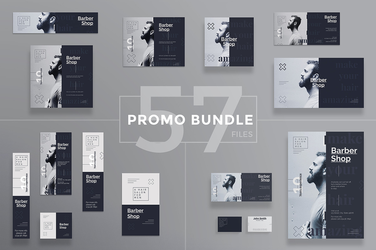 Promo Bundle | Barber Shop in Templates - product preview 8