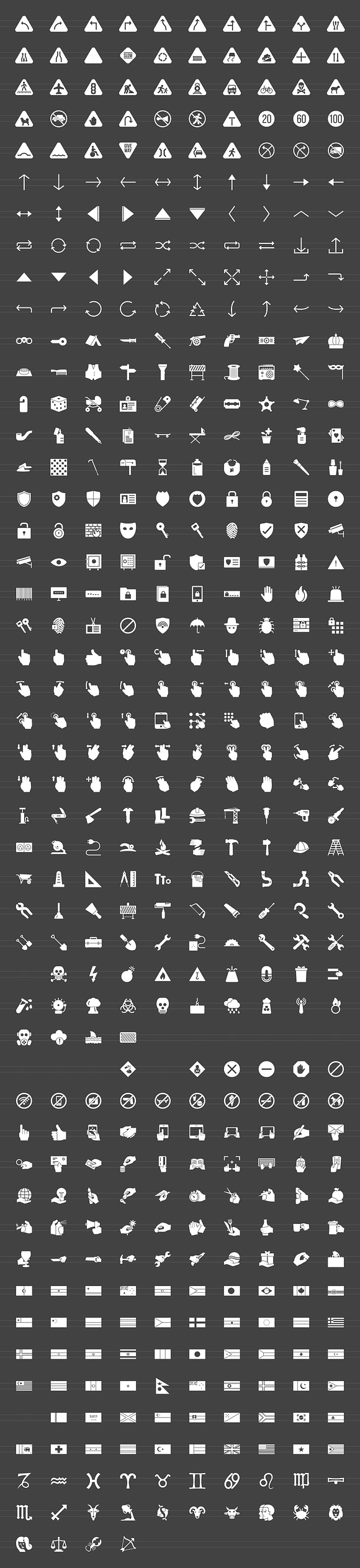 484 Signs & Symbols Glyph Icons in Graphics - product preview 1